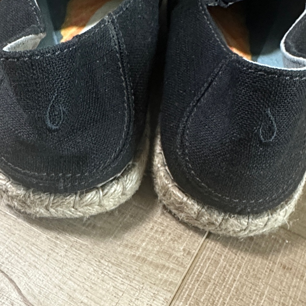 OluKai Black Canvas Slip-On Espadrille - Picture 11 of 12